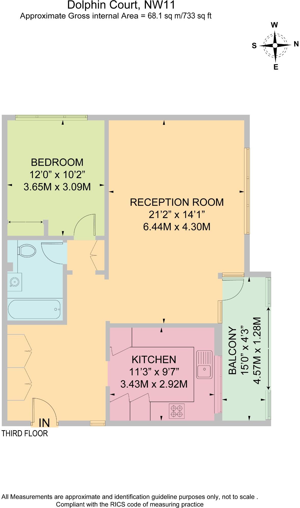 Dolphin Court, Woodlands, Golders Green, NW11 floorplan