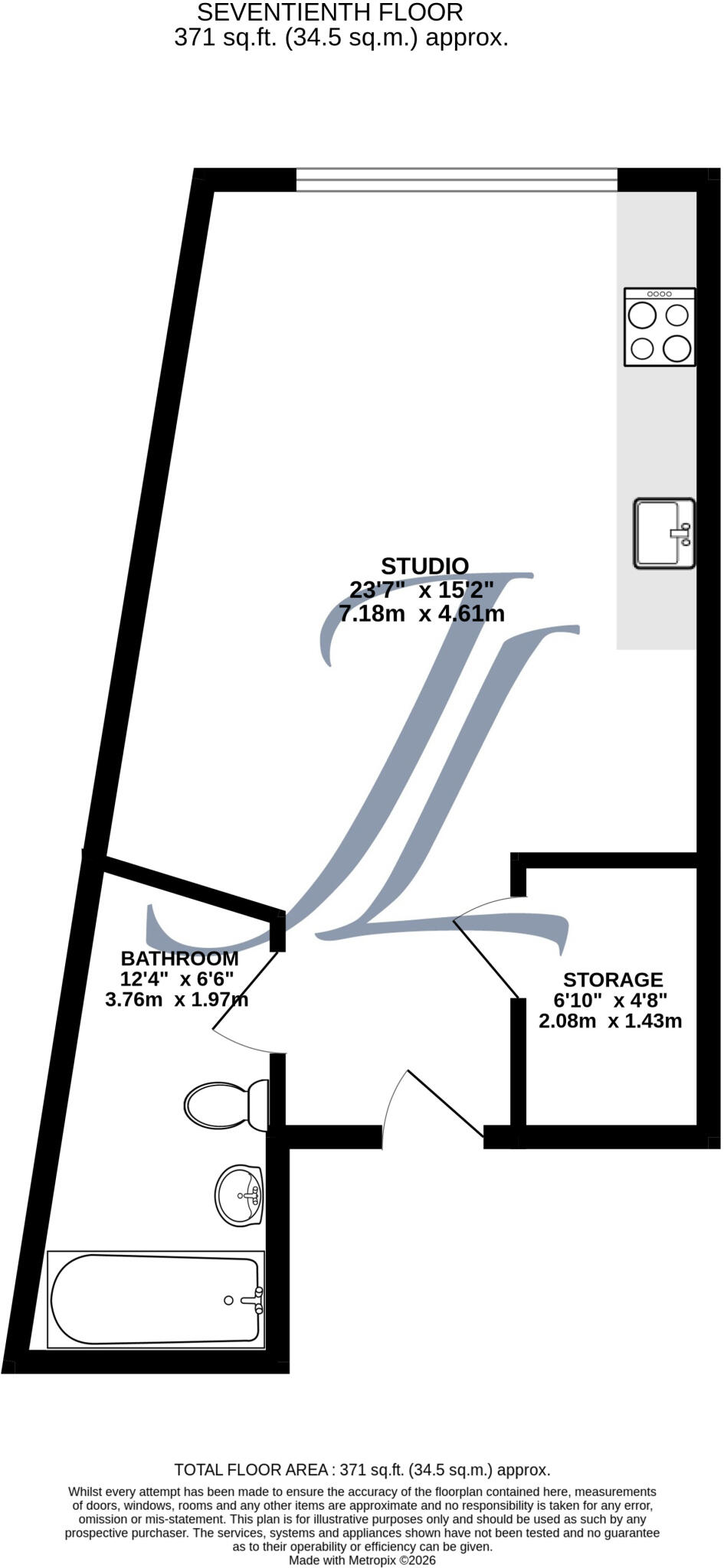 The Bank Tower (Tower One), 60 Sheepcote Street, Brindley Place floorplan