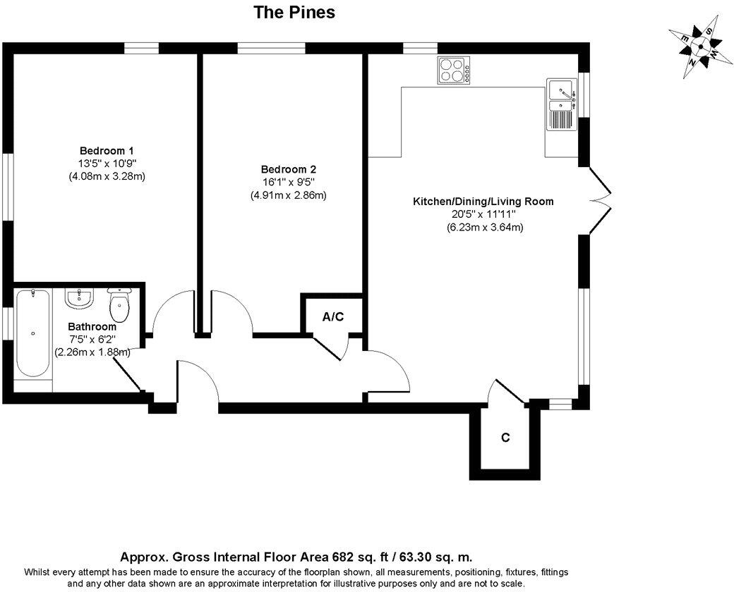 The Pines, St. Leonards, Ringwood, Dorset, BH24 floorplan