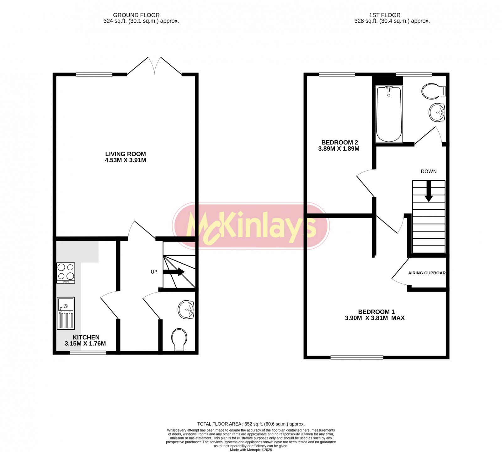 2 bedrom property, Cridlands Meadow, Bridgwater floorplan