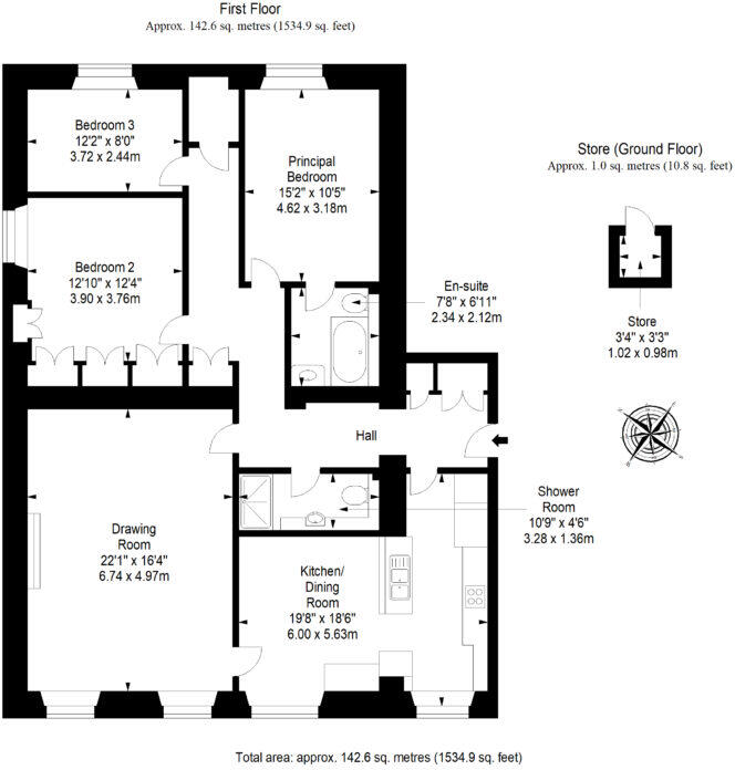Kinellan Gardens, Murrayfield EH12 floorplan
