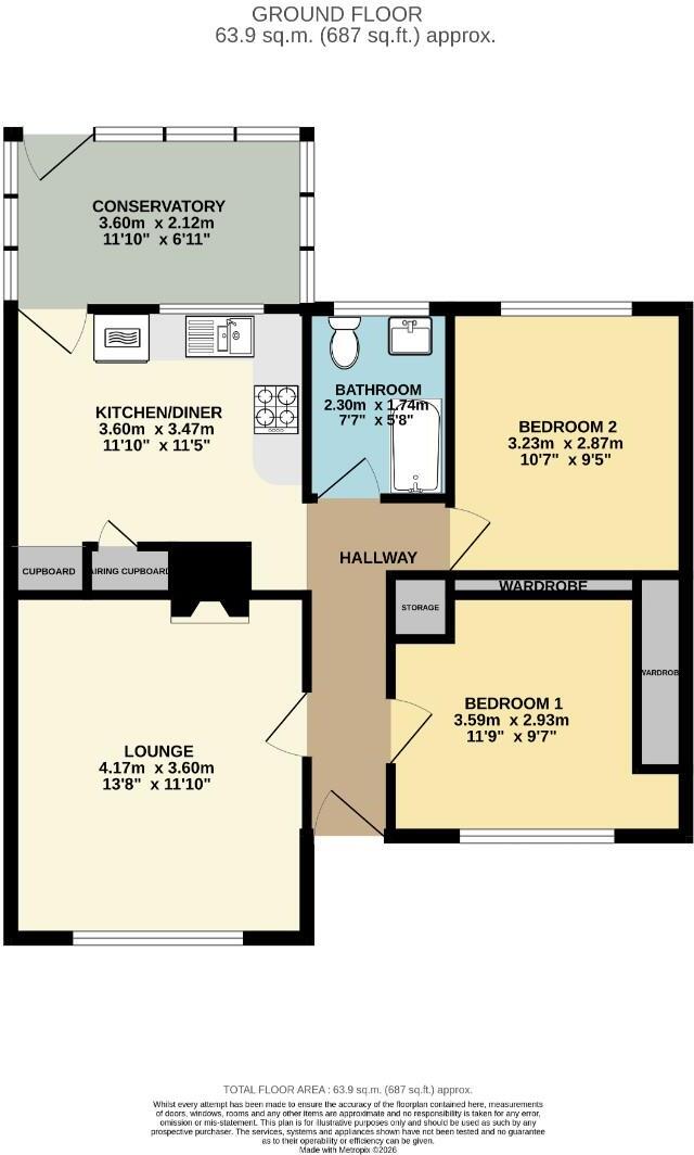 Manor Road, Brandon floorplan