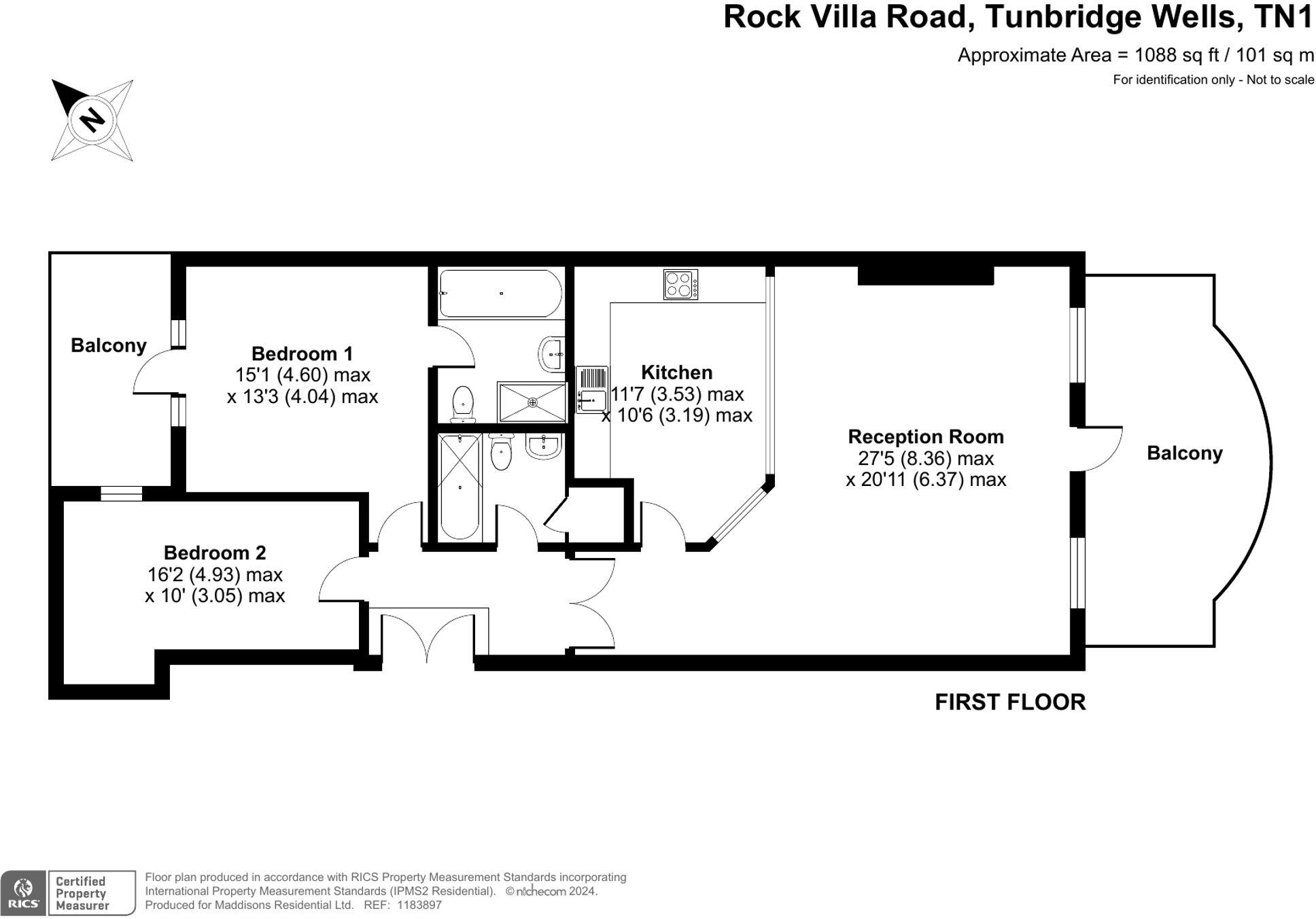 Rock Villa Road, Tunbridge Wells, TN1 floorplan