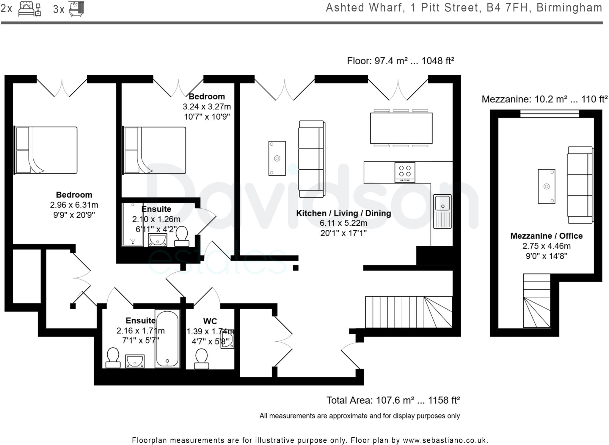 Ashted Wharf, Glasswater Locks, Birmingham floorplan