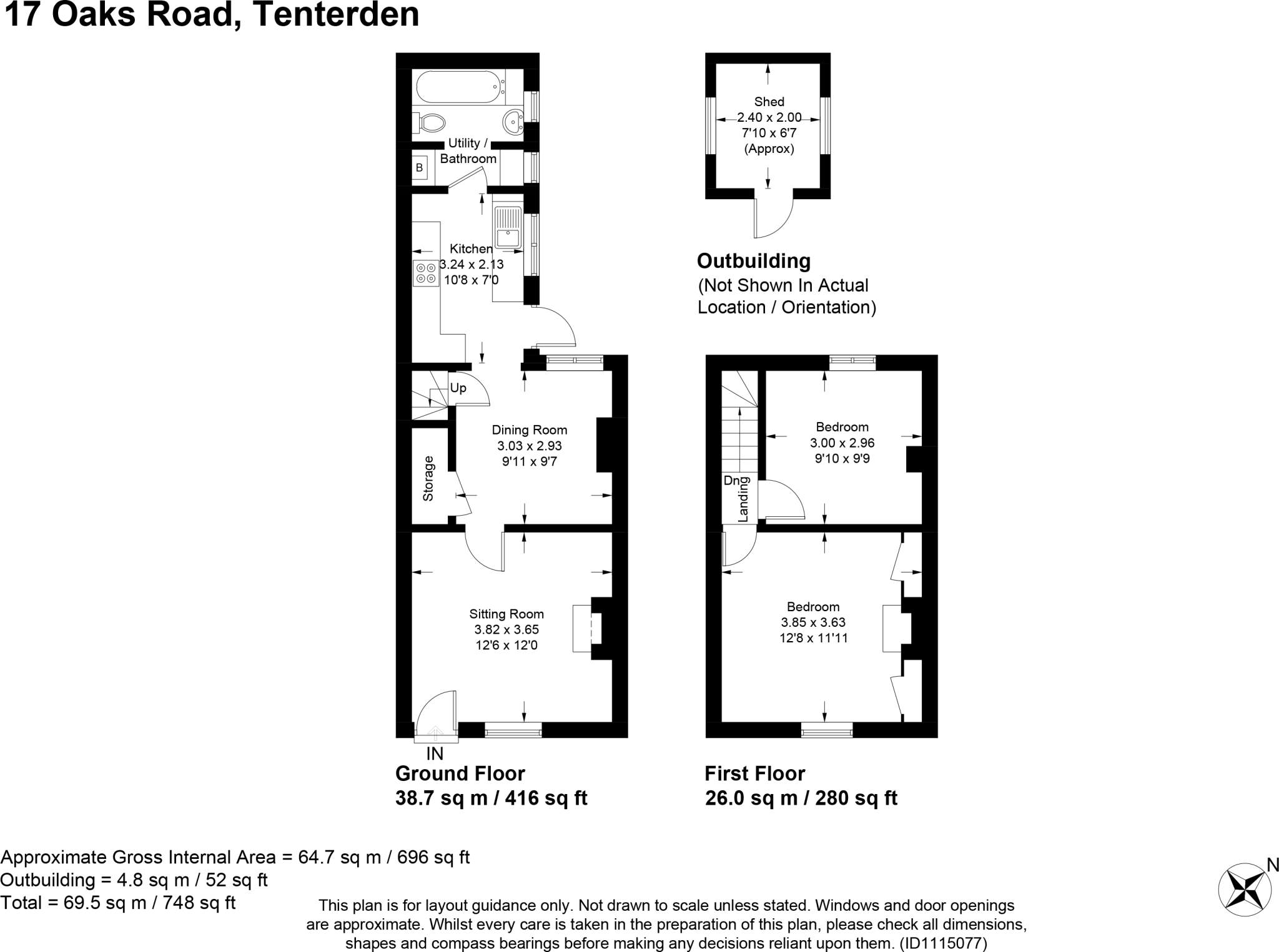 Oaks Road, Tenterden, Kent, TN30 floorplan