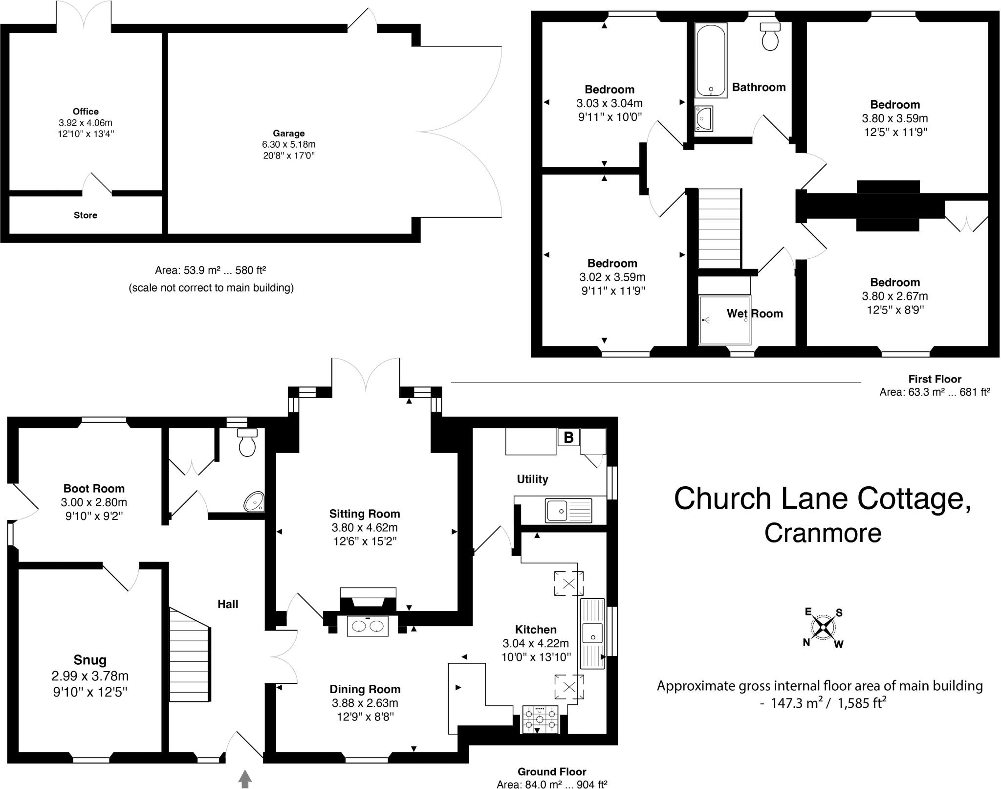 Character detached cottage in Cranmore floorplan