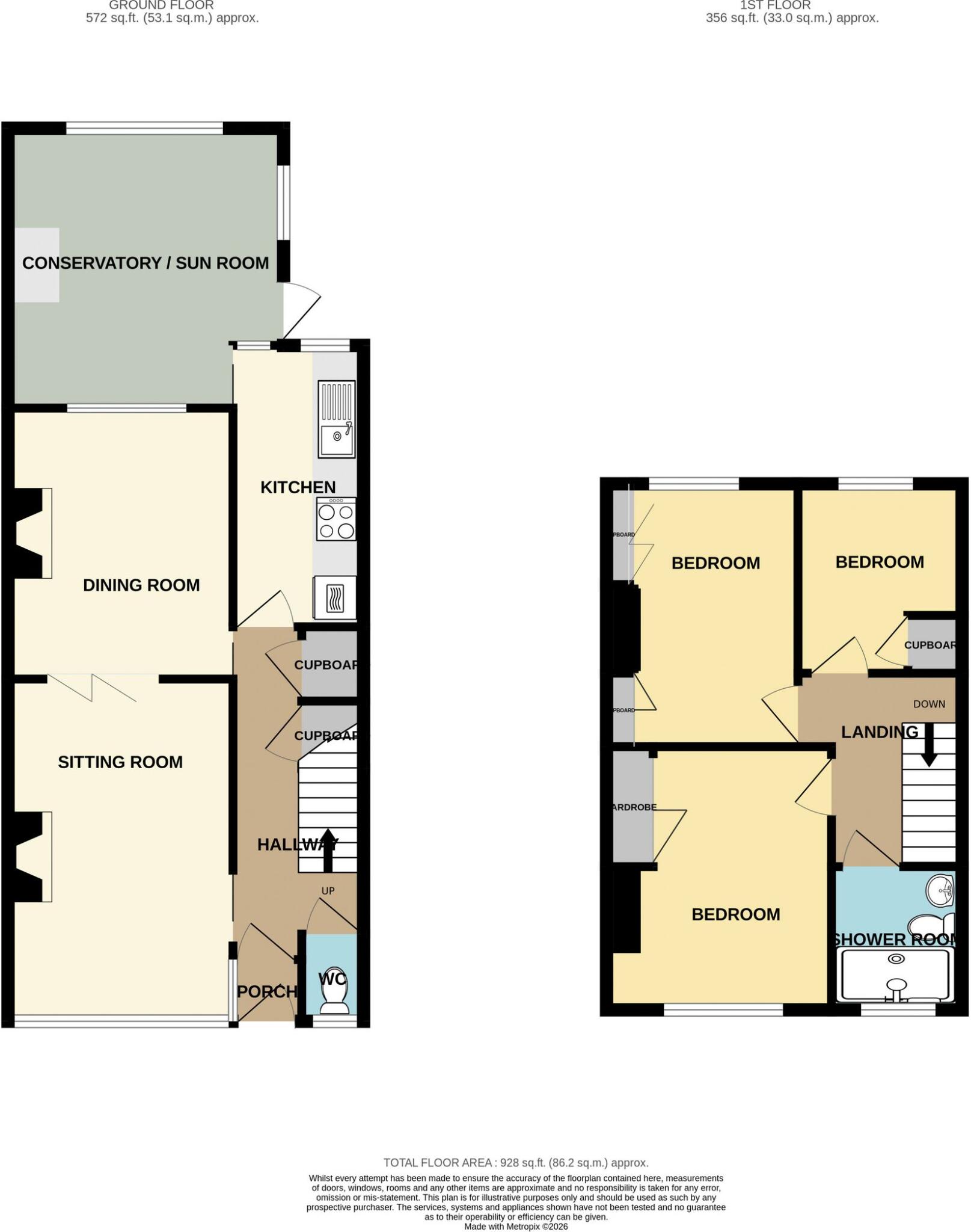 Pyrland Avenue, Taunton, TA2 floorplan
