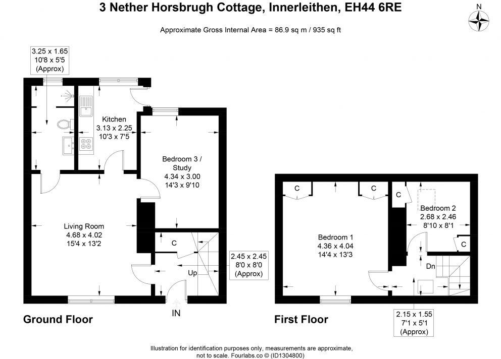 3 Nether Horsburgh Cottages, Peebles Road, Innerleithen, EH44 6RE floorplan