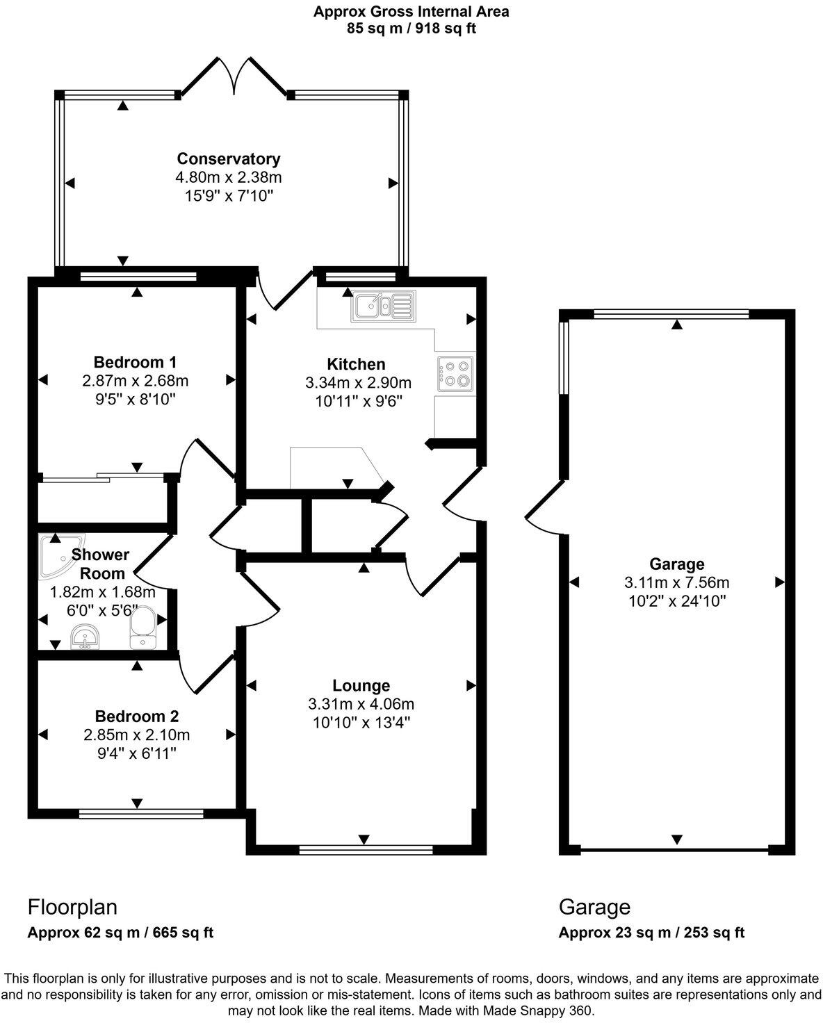 Lon Glanfor, Belgrano, Conwy, LL22 9YQ floorplan