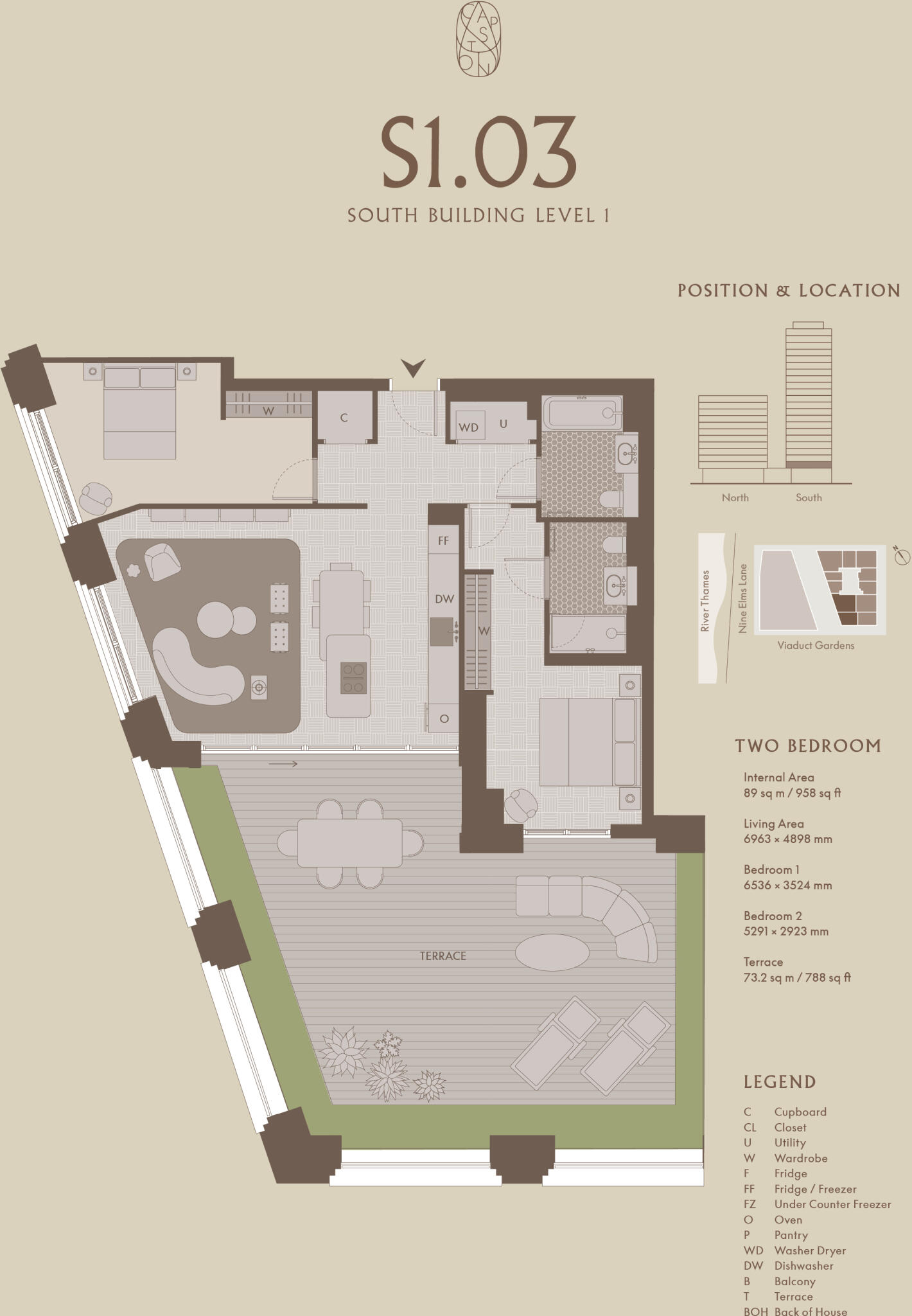 The Capston, Embassy Gardens, Nine Elms, London, SW11 floorplan