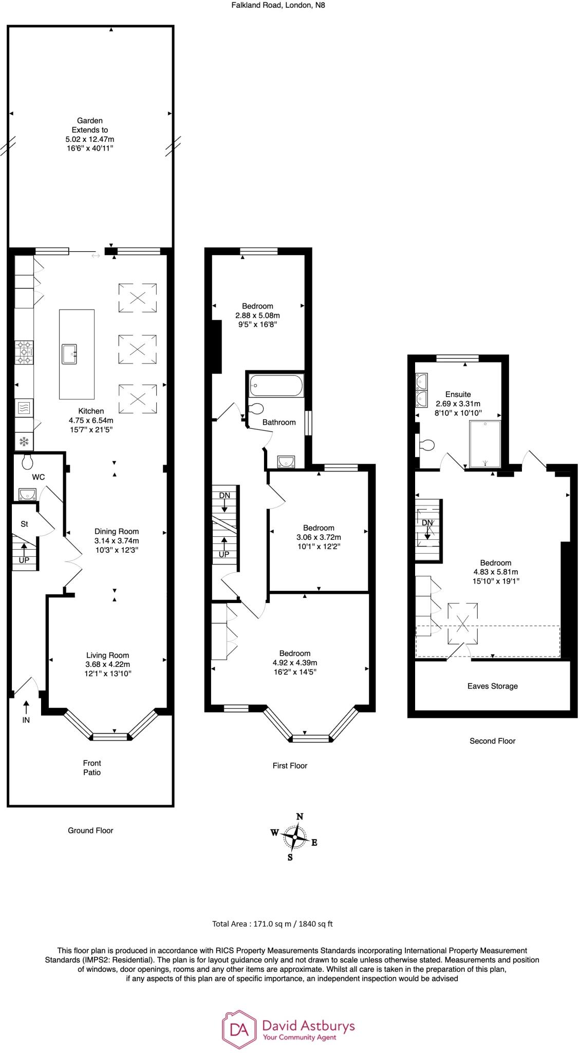 Falkland Road, Hornsey N8 floorplan