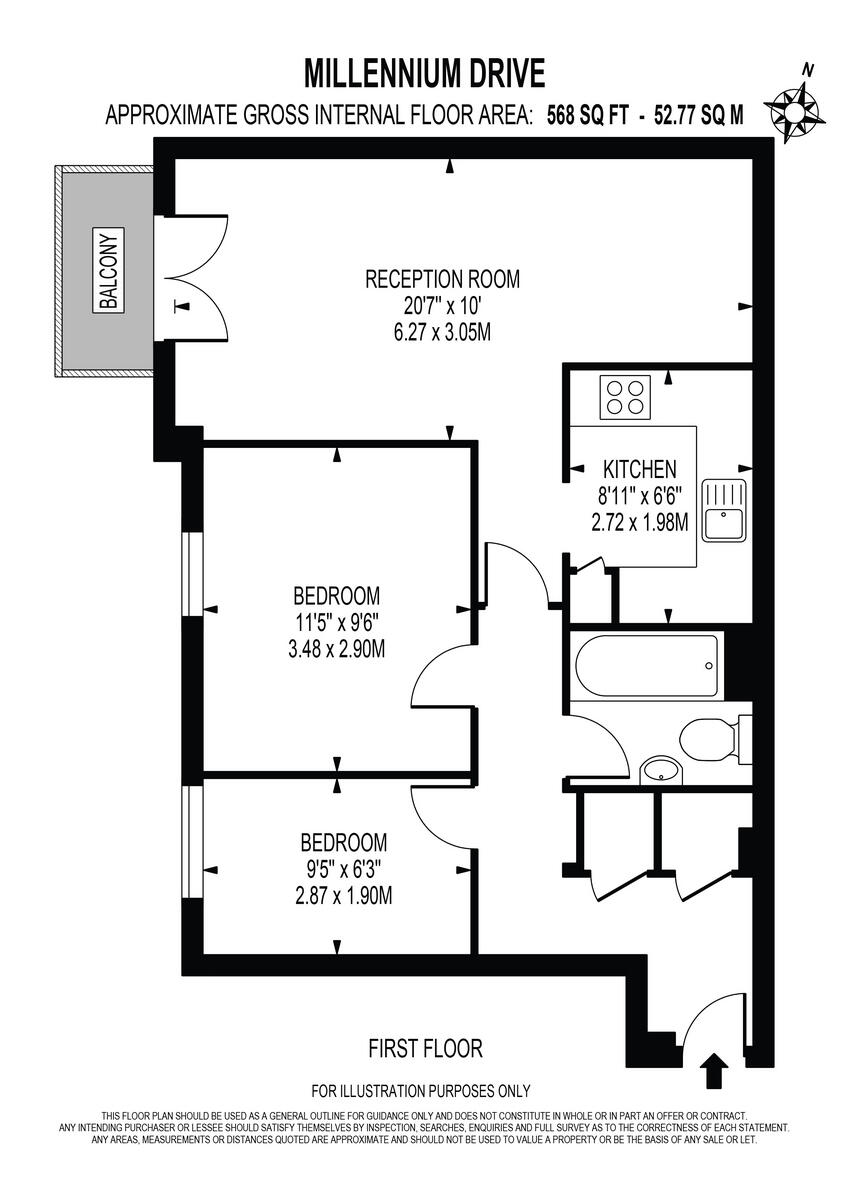 Millennium Drive, London E14 floorplan
