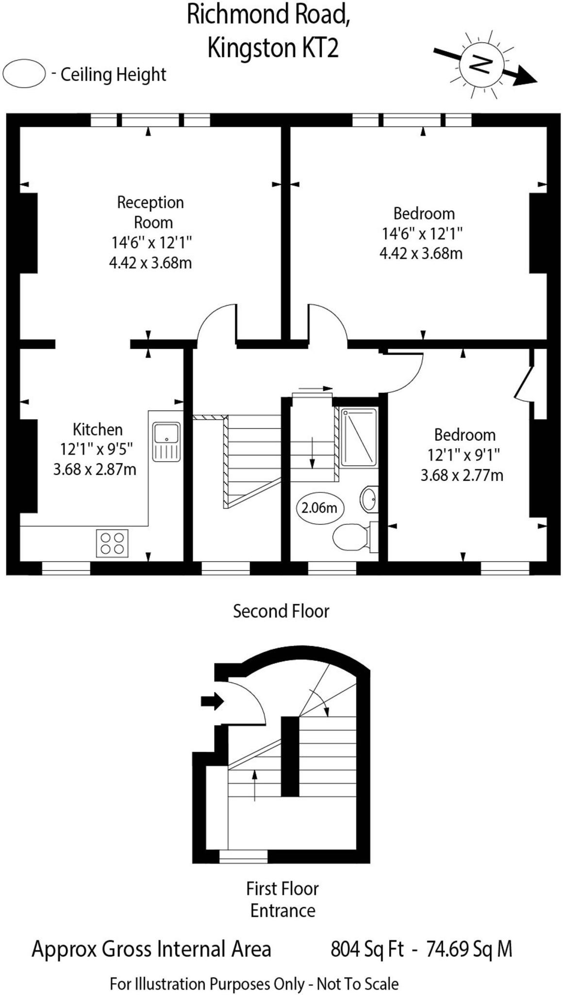 Richmond Road, Kingston Upon Thames, KT2 floorplan