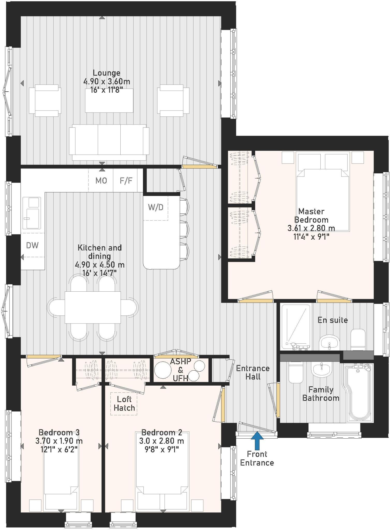 Lavender Mill, Fallow Corner Drove, Manea floorplan