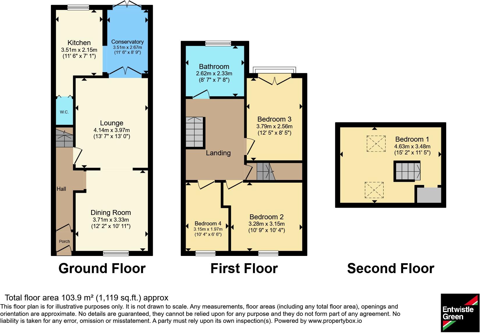 Shelley Road, Ashton-on-Ribble, Preston, Lancashire, PR2 floorplan