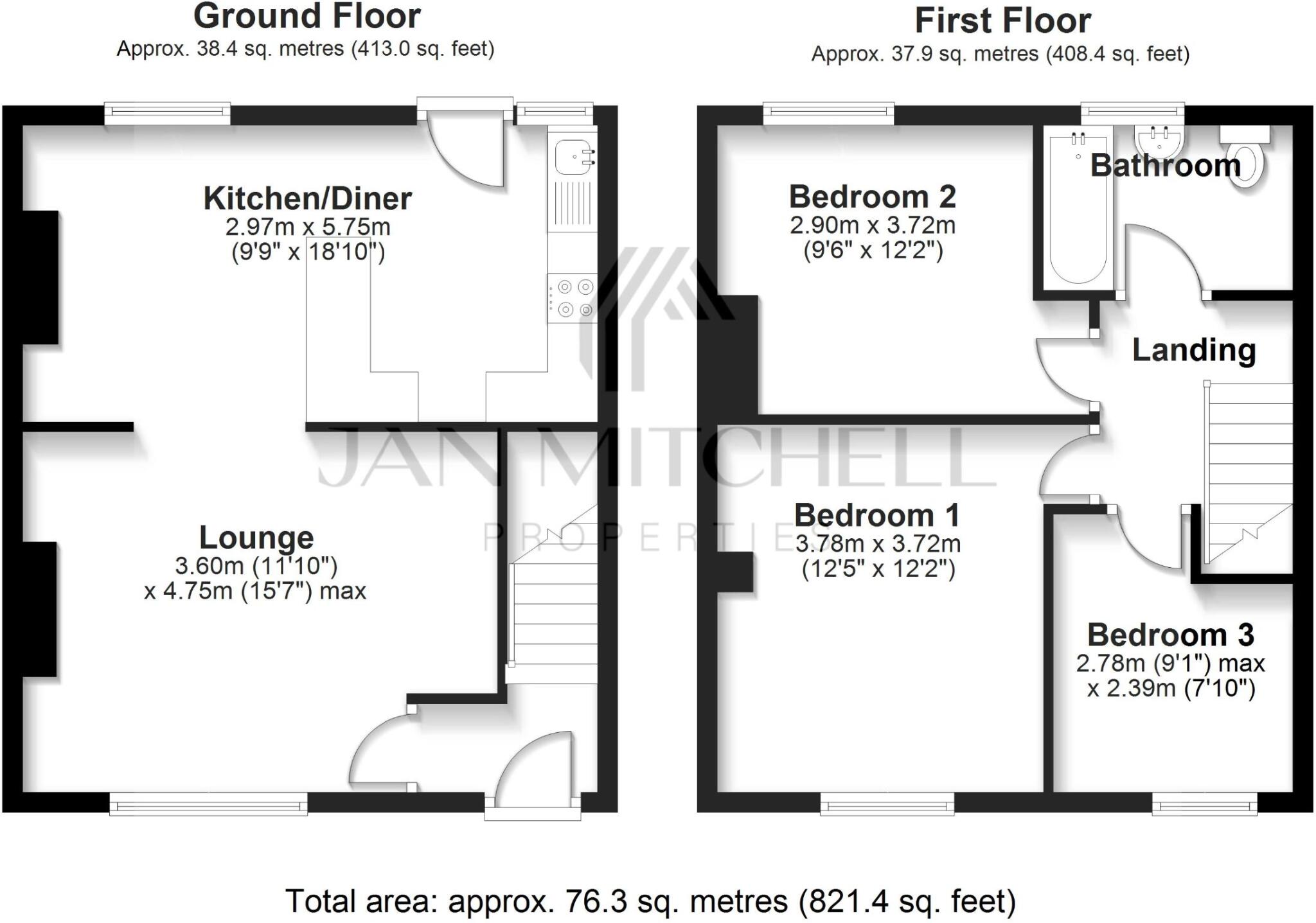 Frosterley Gardens, Annfield Plain, Stanley floorplan