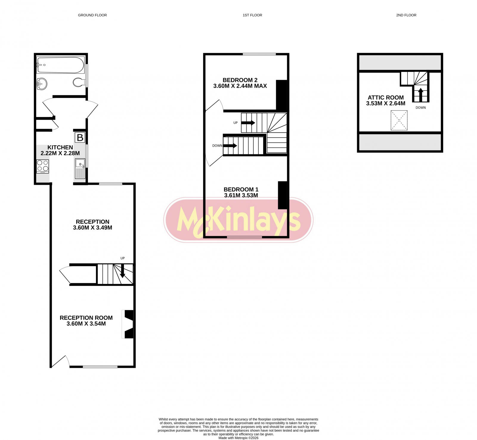 2 bedroom cottage with attic room walking distance to the Train station floorplan