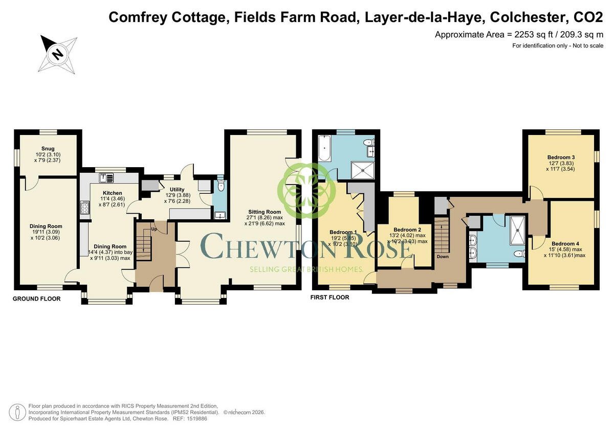 Fields Farm Road, Layer-de-la-Haye floorplan