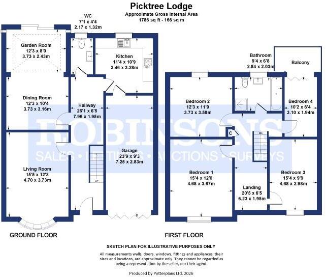 Picktree Lodge, Chester Le Street floorplan