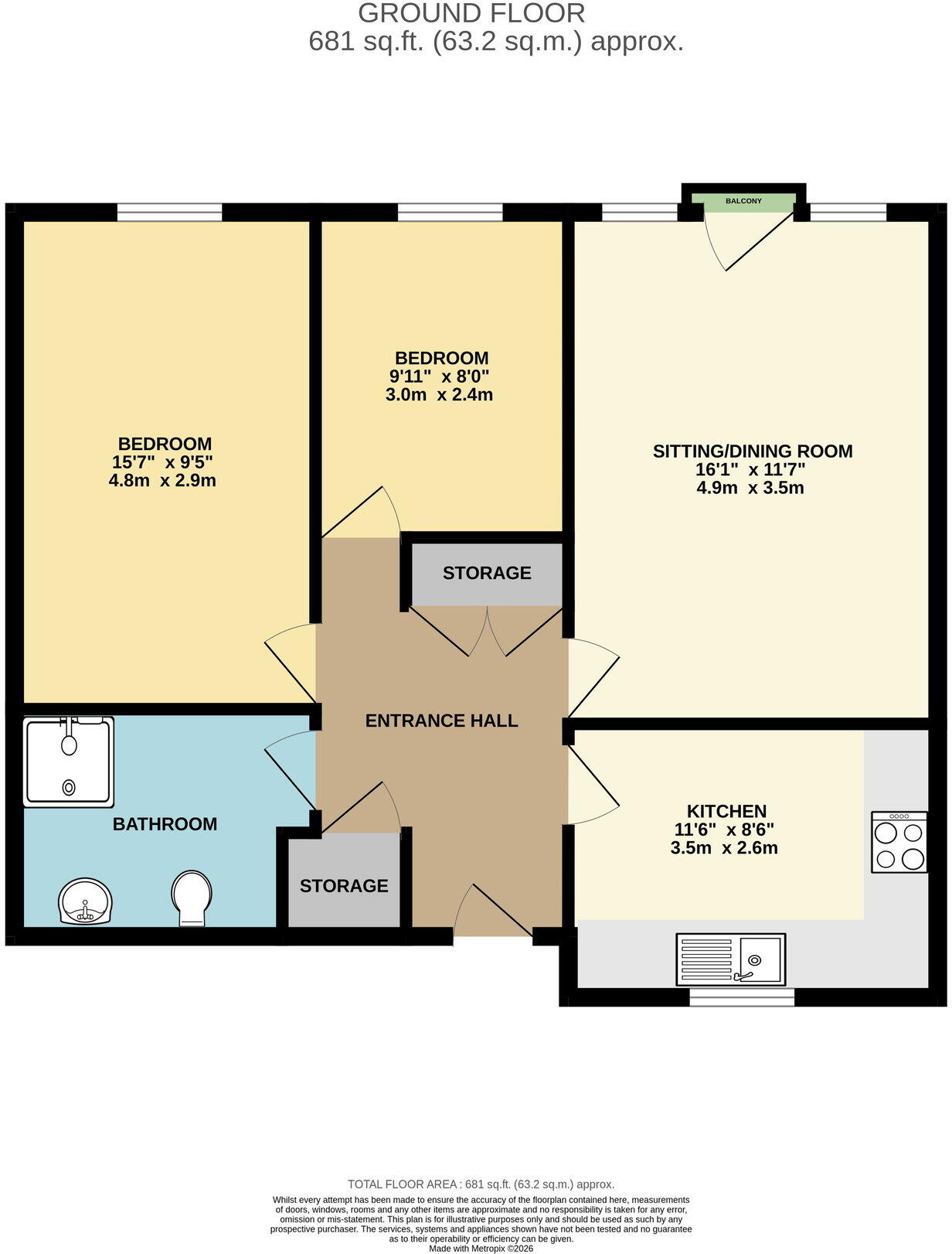 Clarence Park, Malvern, Worcestershire WR14 floorplan