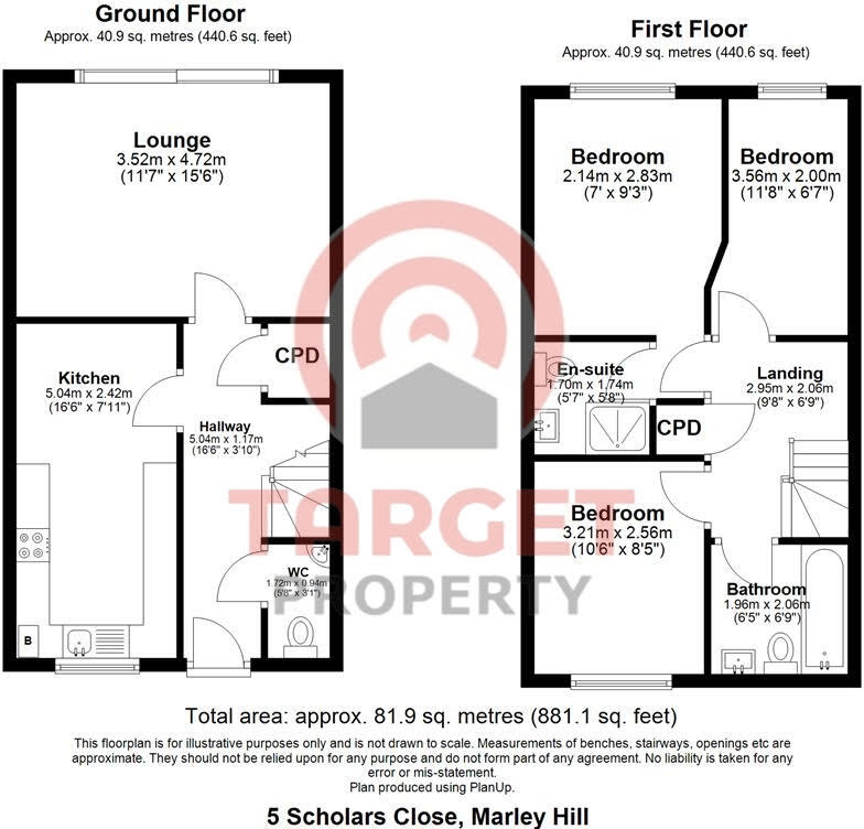 Scholars Close, Marley Hill, Whickham, Gateshead floorplan