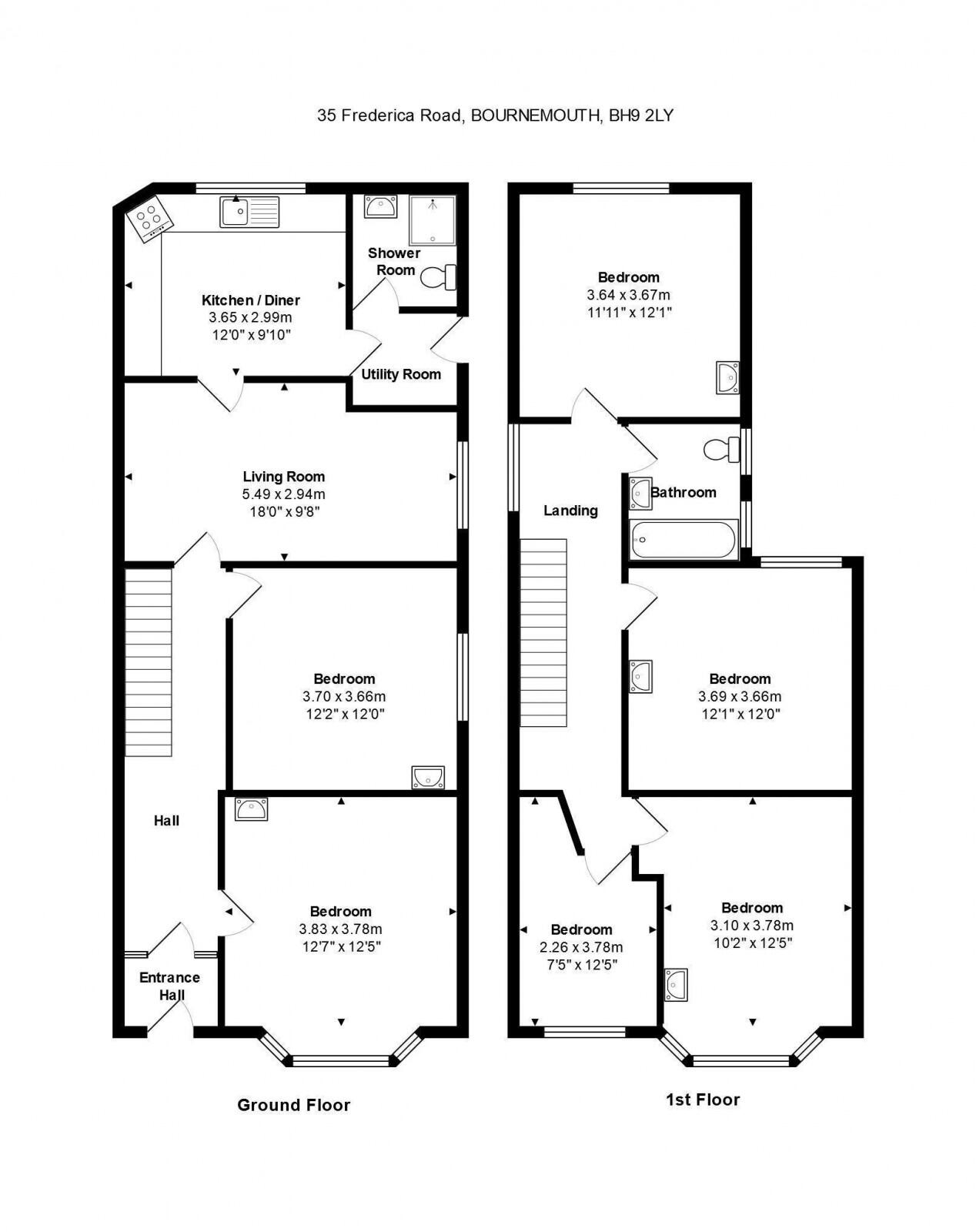 Frederica Road, Winton, Bournemouth, BH9 floorplan
