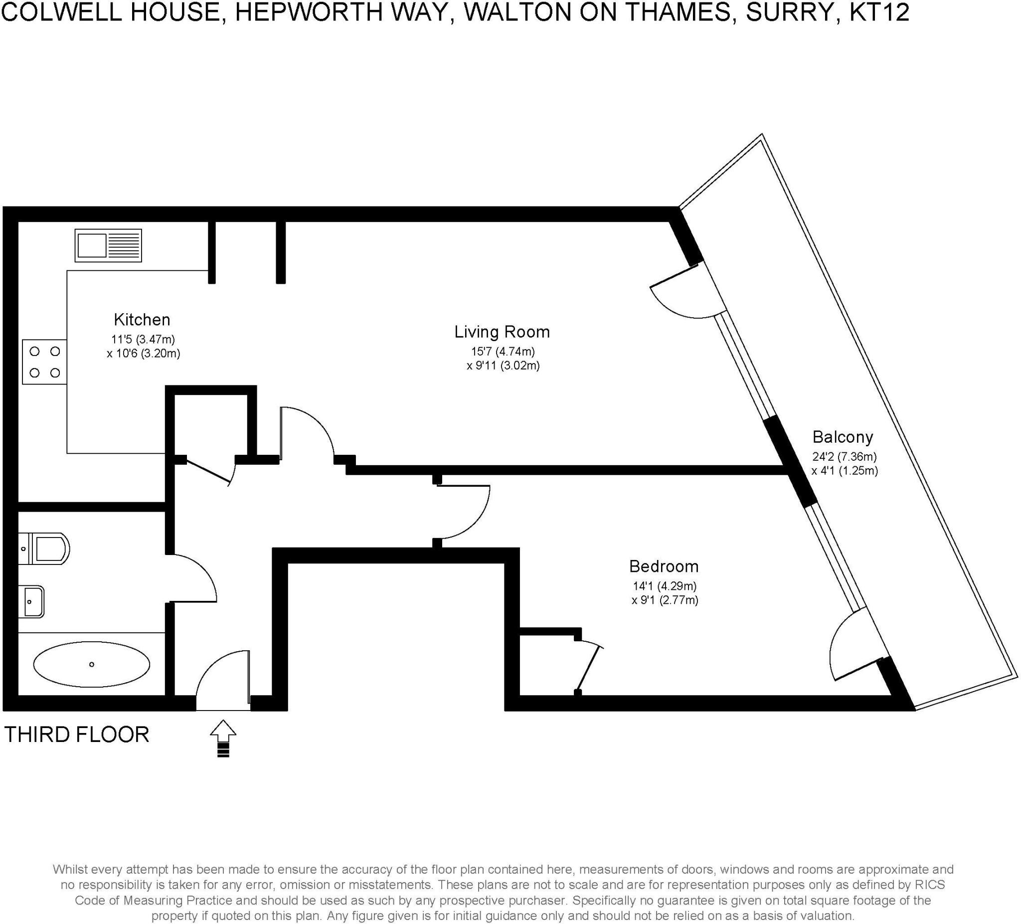Hepworth Way, Walton-On-Thames floorplan