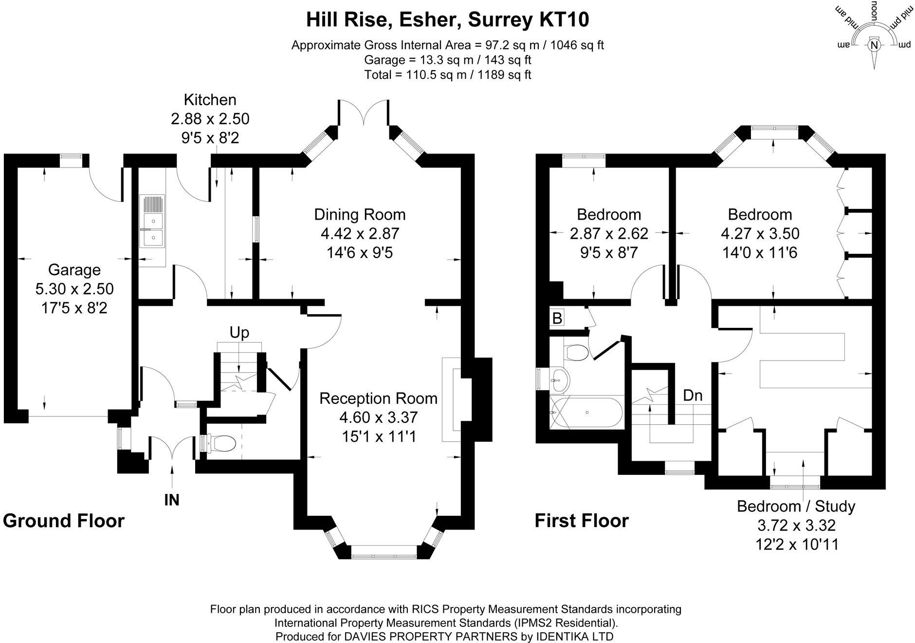 Hill Rise, Esher, KT10 floorplan