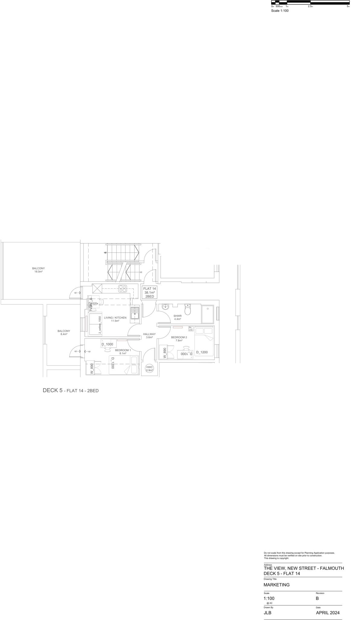 Flat 14, The View, New Street TR11 3LQ floorplan