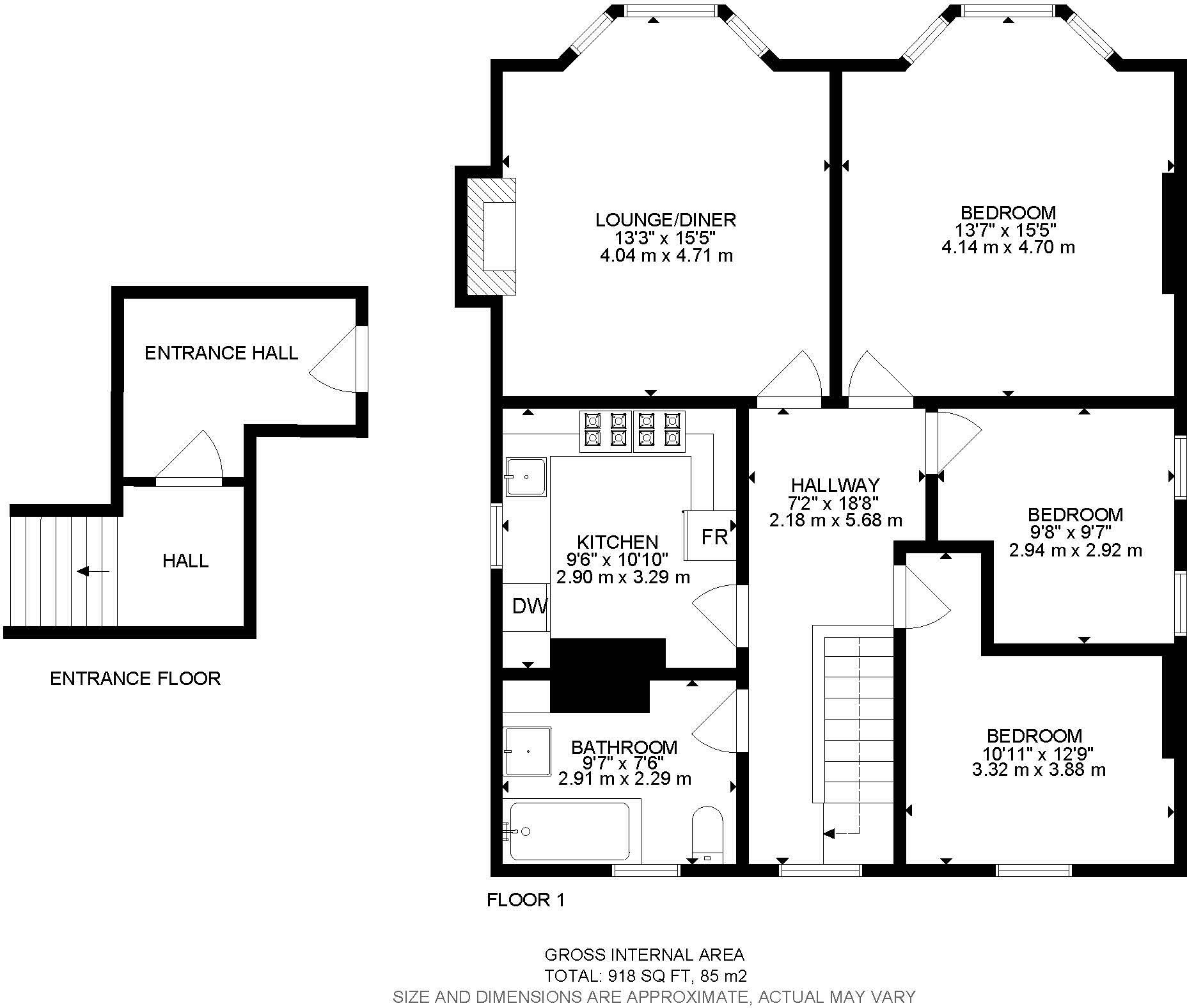Harcourt Road, Bournemouth, Dorset, BH5 floorplan
