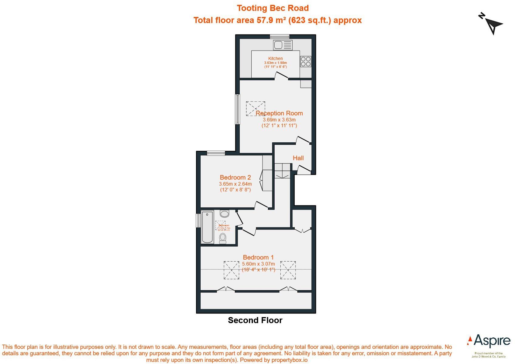 Tooting Bec Road, London, SW17 floorplan