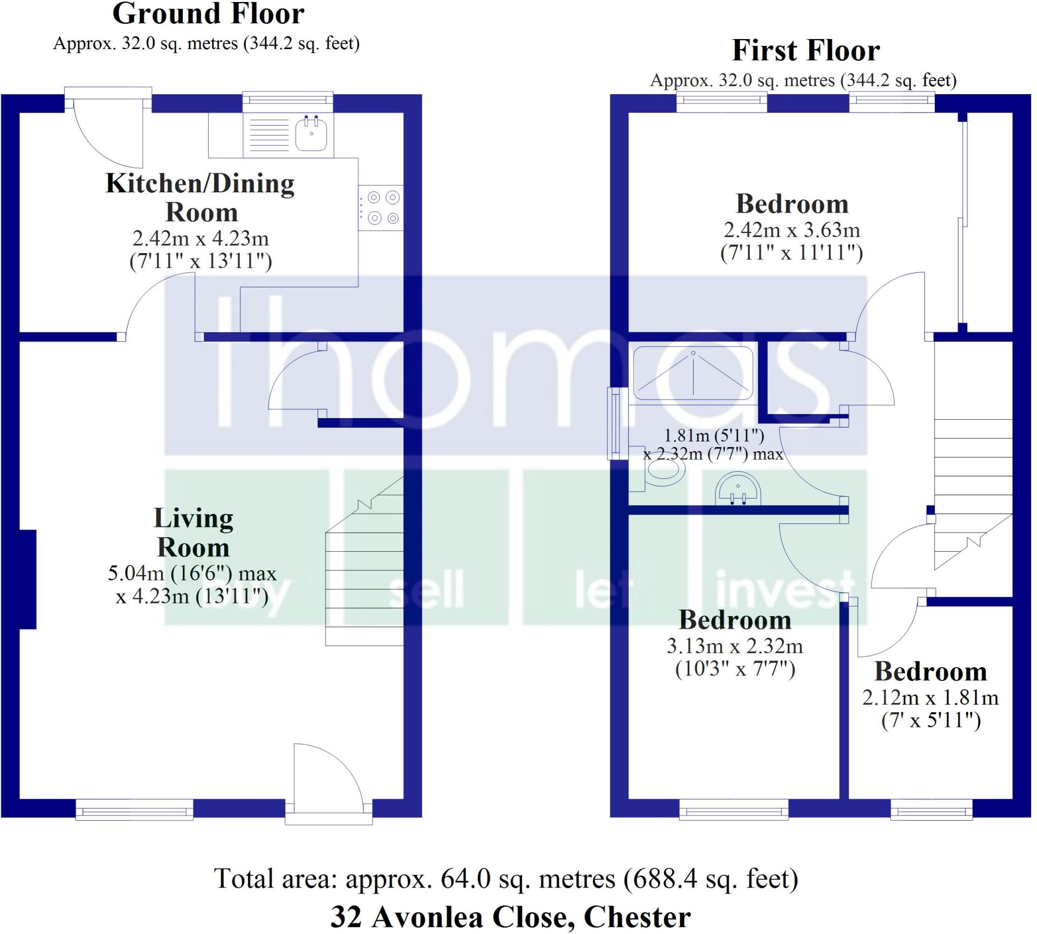 Avonlea Close, Saltney floorplan