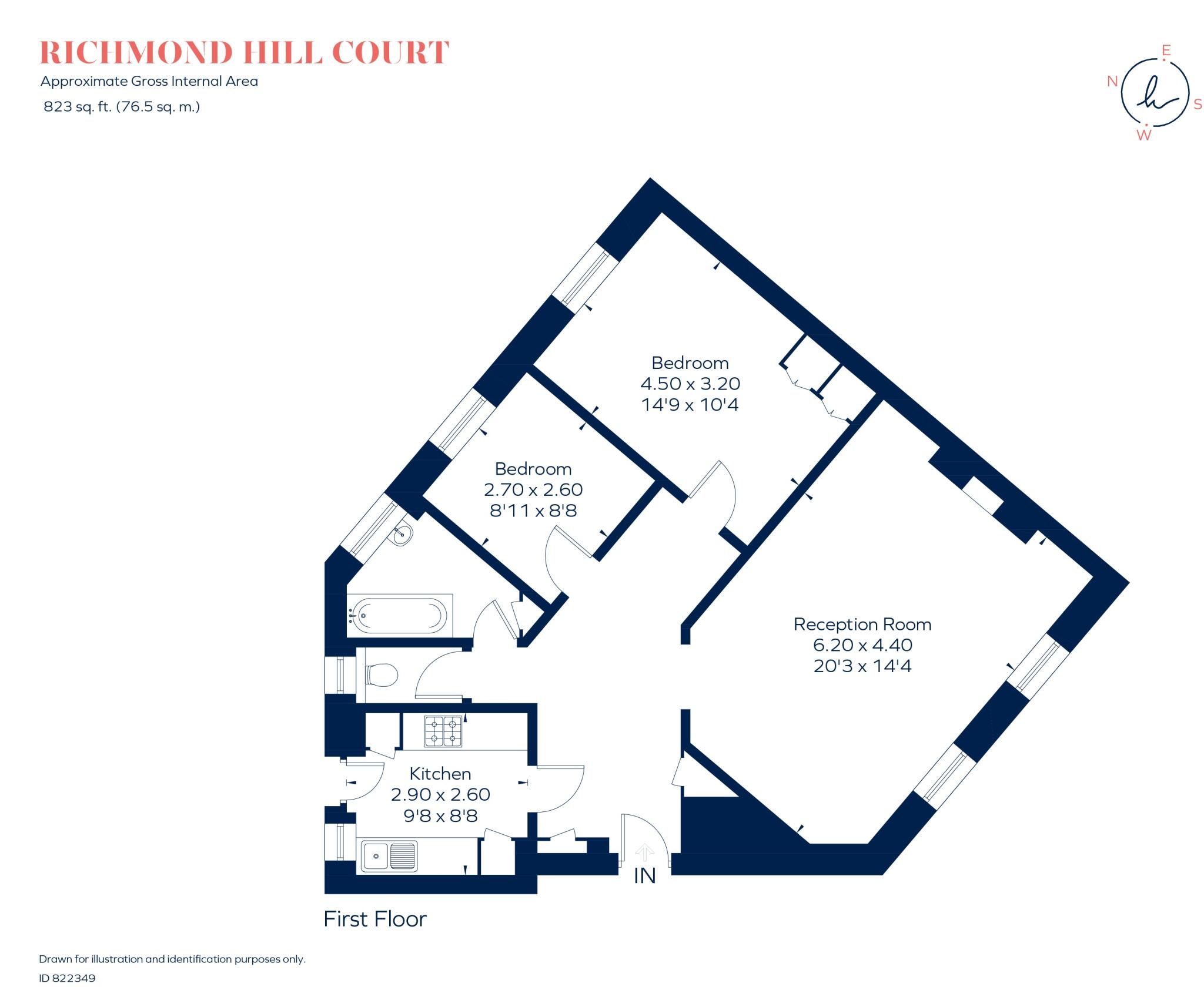 Richmond Hill Court, Richmond TW10 floorplan