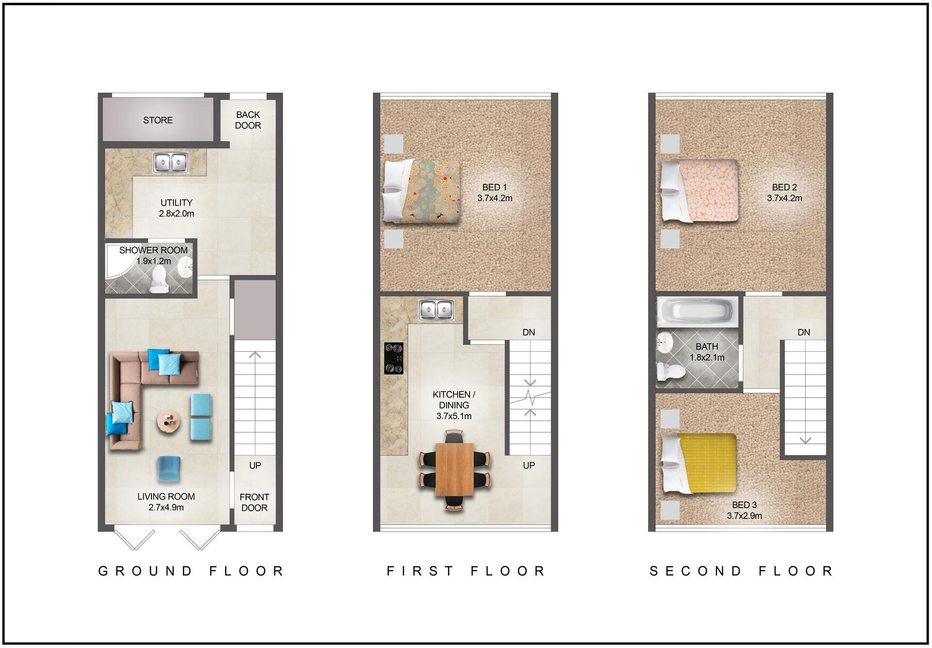 Beach Road, Hartford, CW8 floorplan