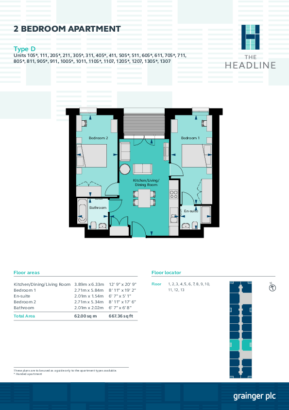 The Headline, Leeds Leeds LS1 floorplan
