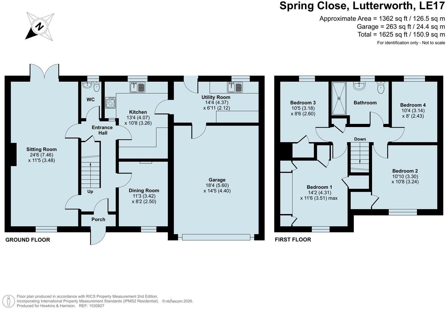 Spring Close, Lutterworth, LE17 floorplan