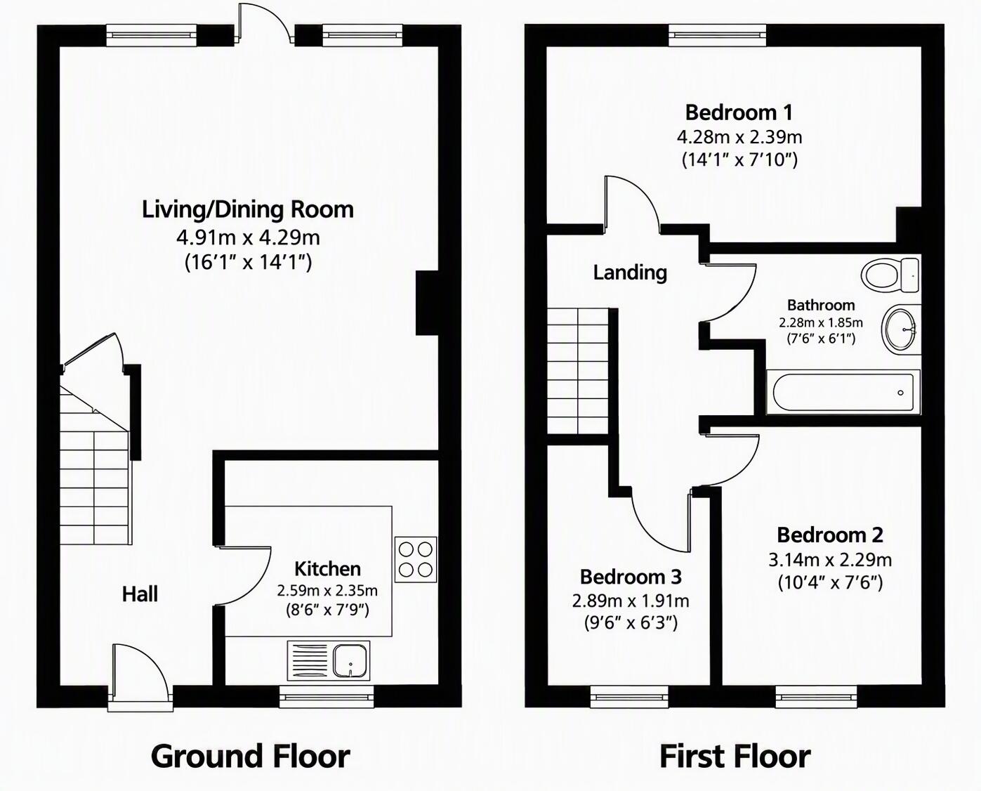 AVAILABLE NOW! Sycamore Drive, East Grinstead ,RH19 floorplan