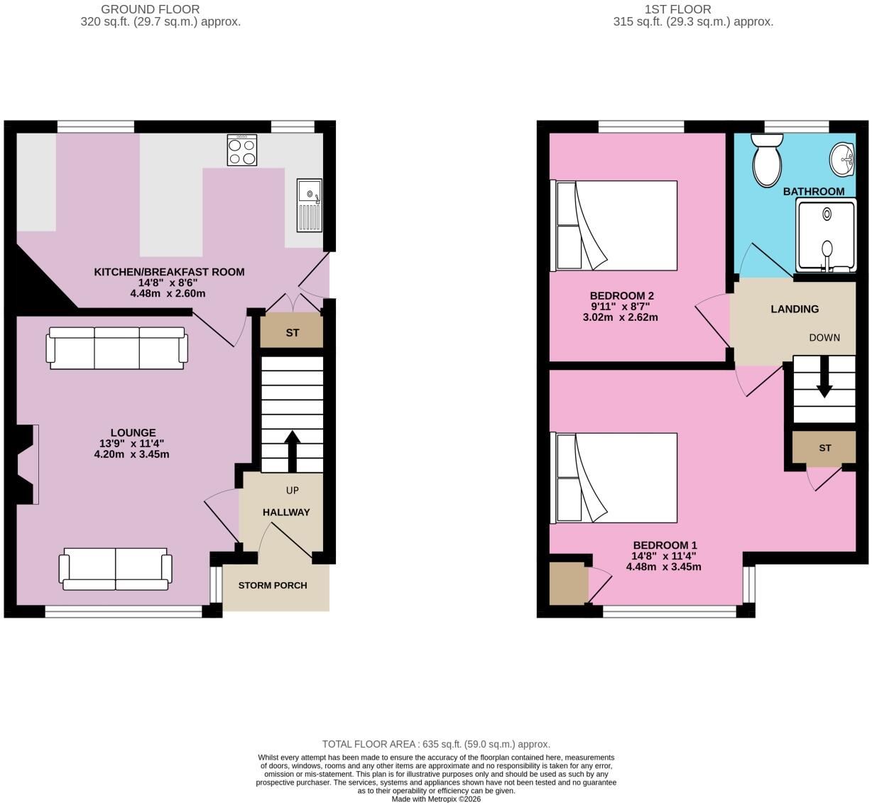 The Park, Southowram, Halifax, West Yorkshire, HX3 floorplan