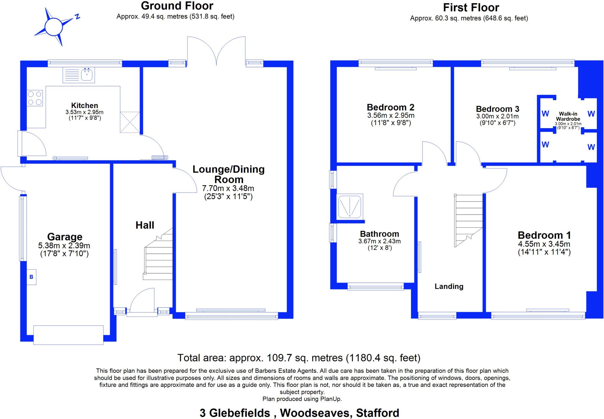 Glebefields, Woodseaves floorplan