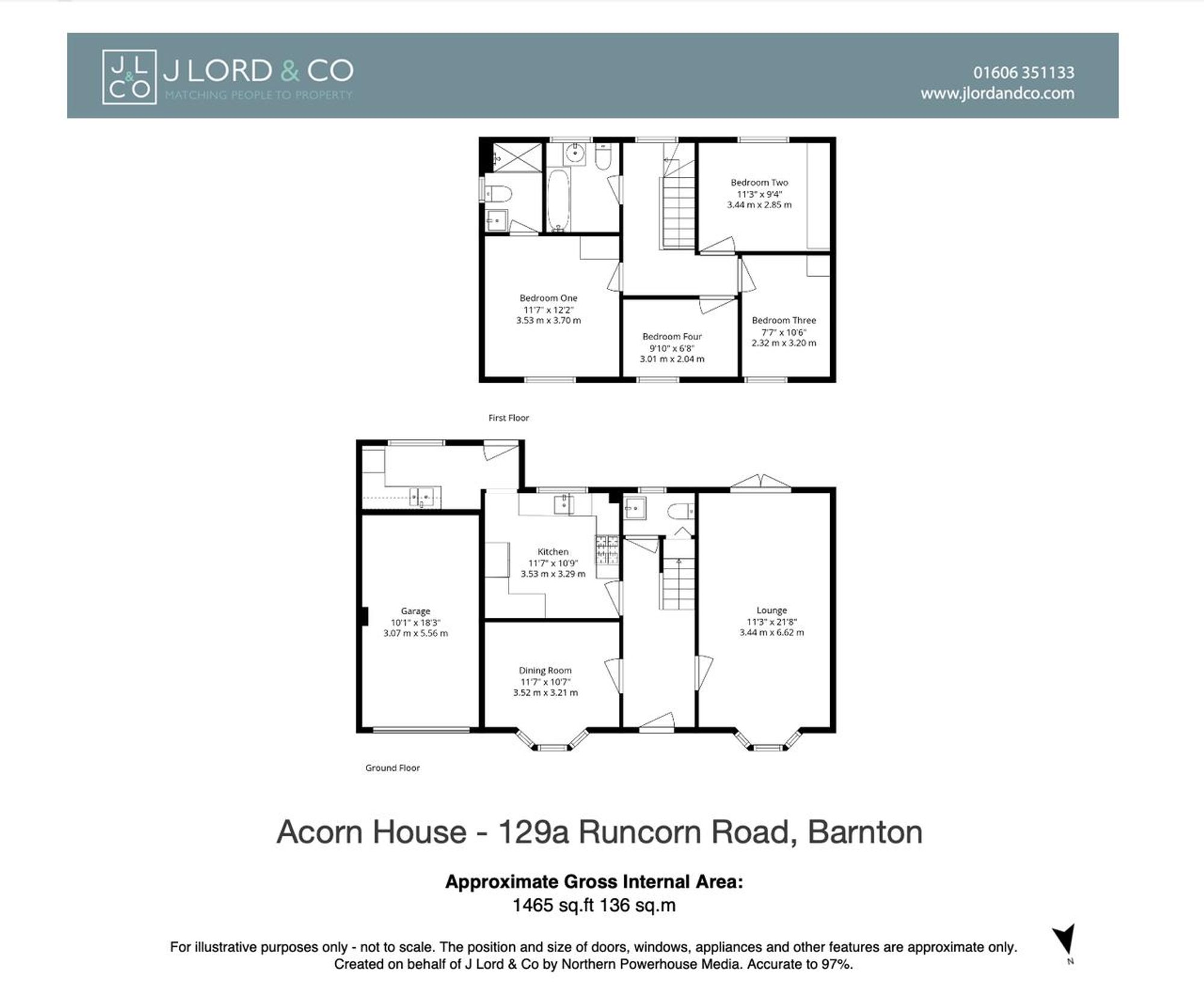 Acorn House, 129a Runcorn Road, Northwich, Cheshire, CW8 4HA floorplan