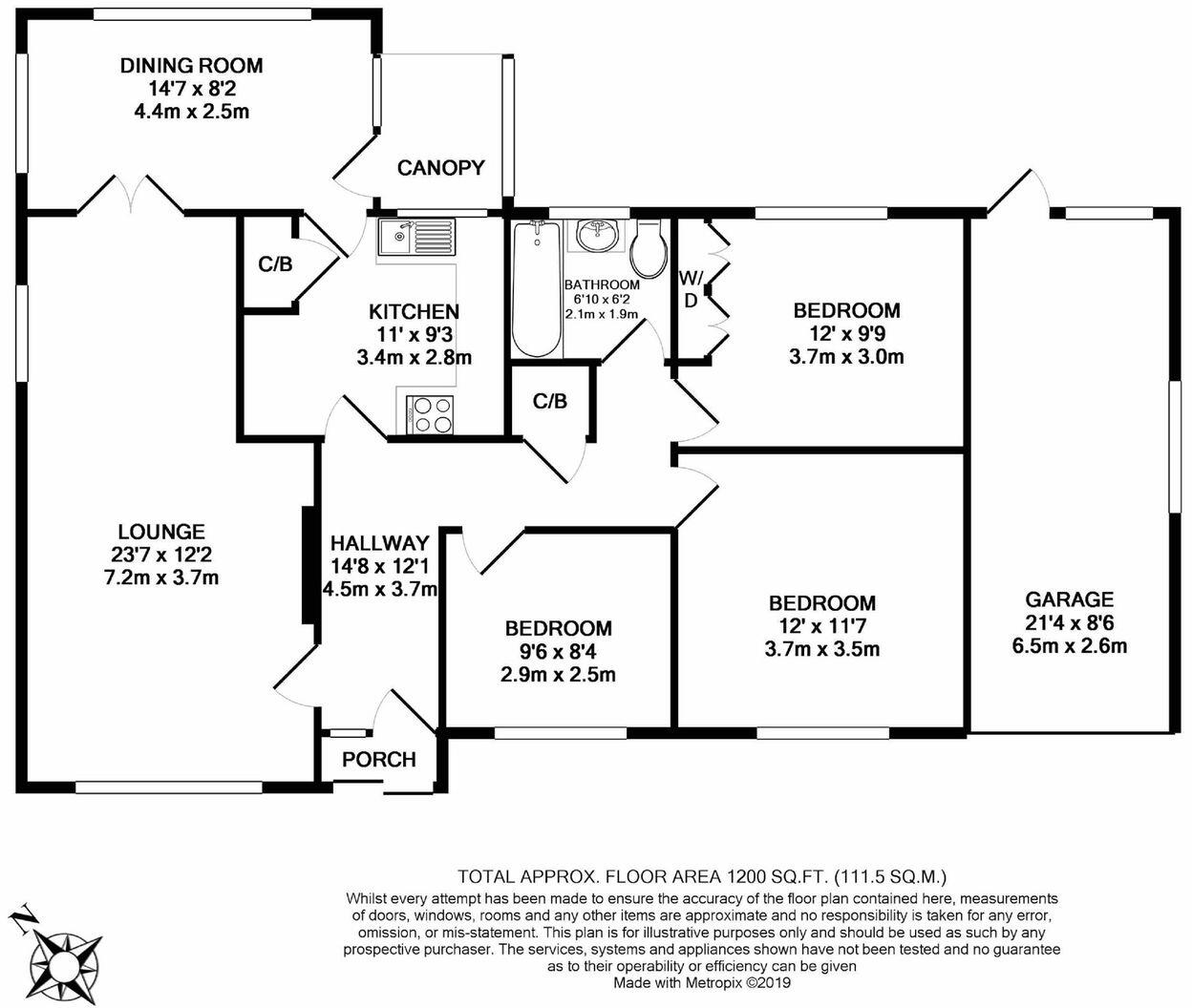23 Russell Drive, East Budleigh, Budleigh Salterton, EX9 floorplan