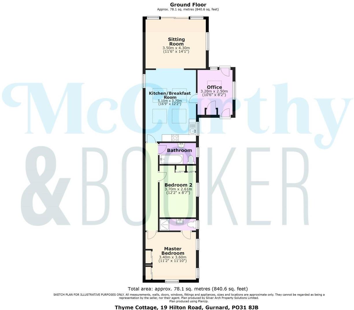 PRETTY DETACHED BUNGALOW - Hilton Road, Cowes floorplan