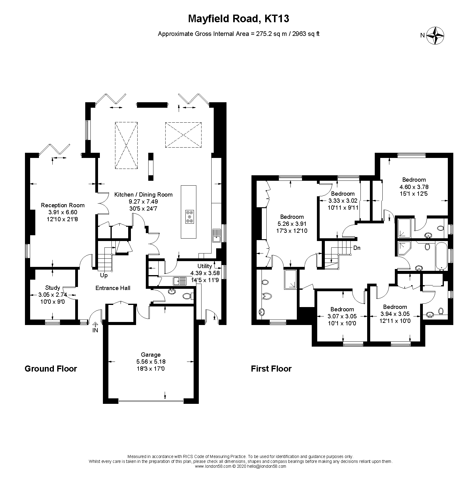 Mayfield Road, Weybridge, KT13 floorplan