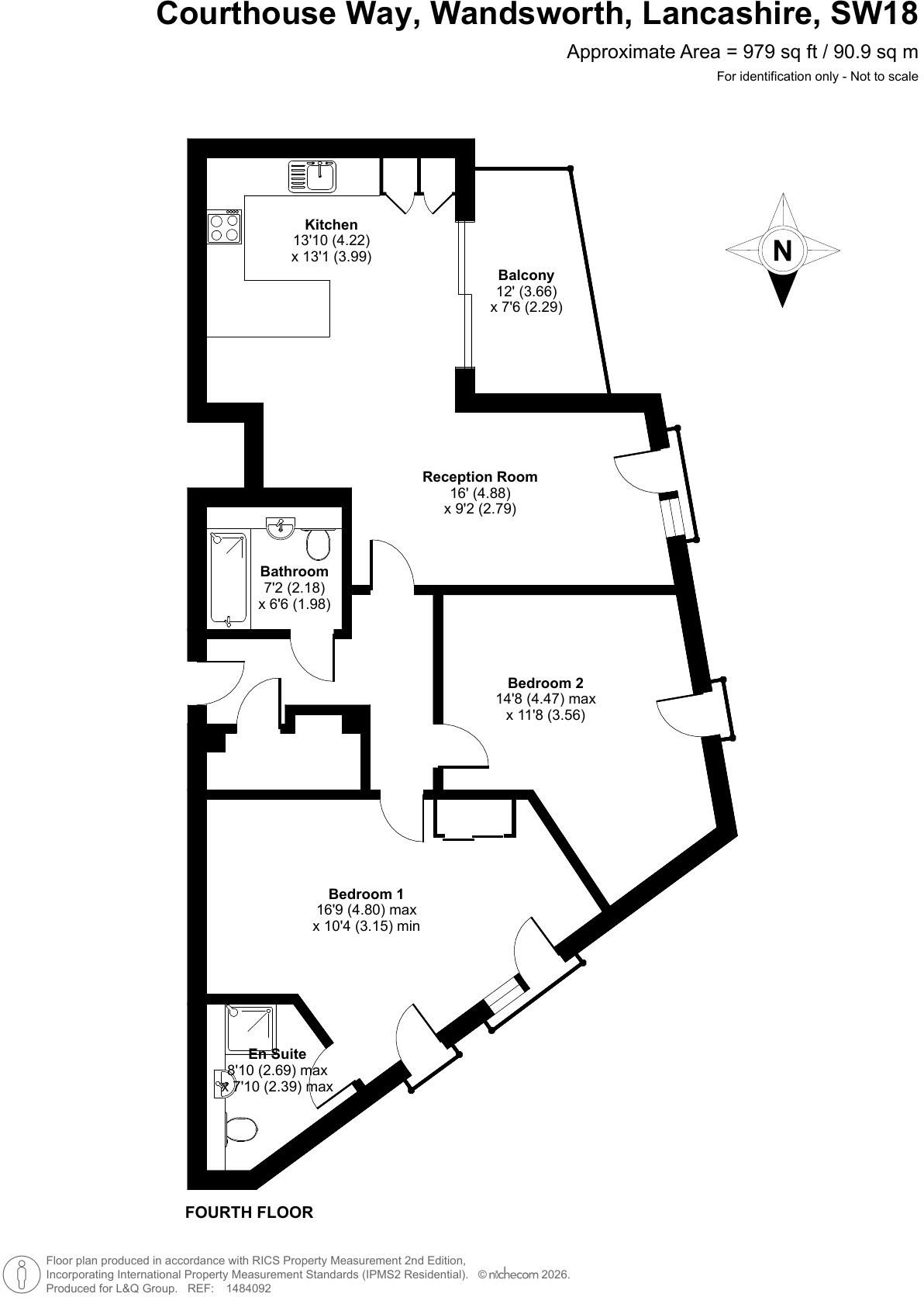 Herringbone Apartments, 1 Courthouse Way, London, SW18 4PF floorplan