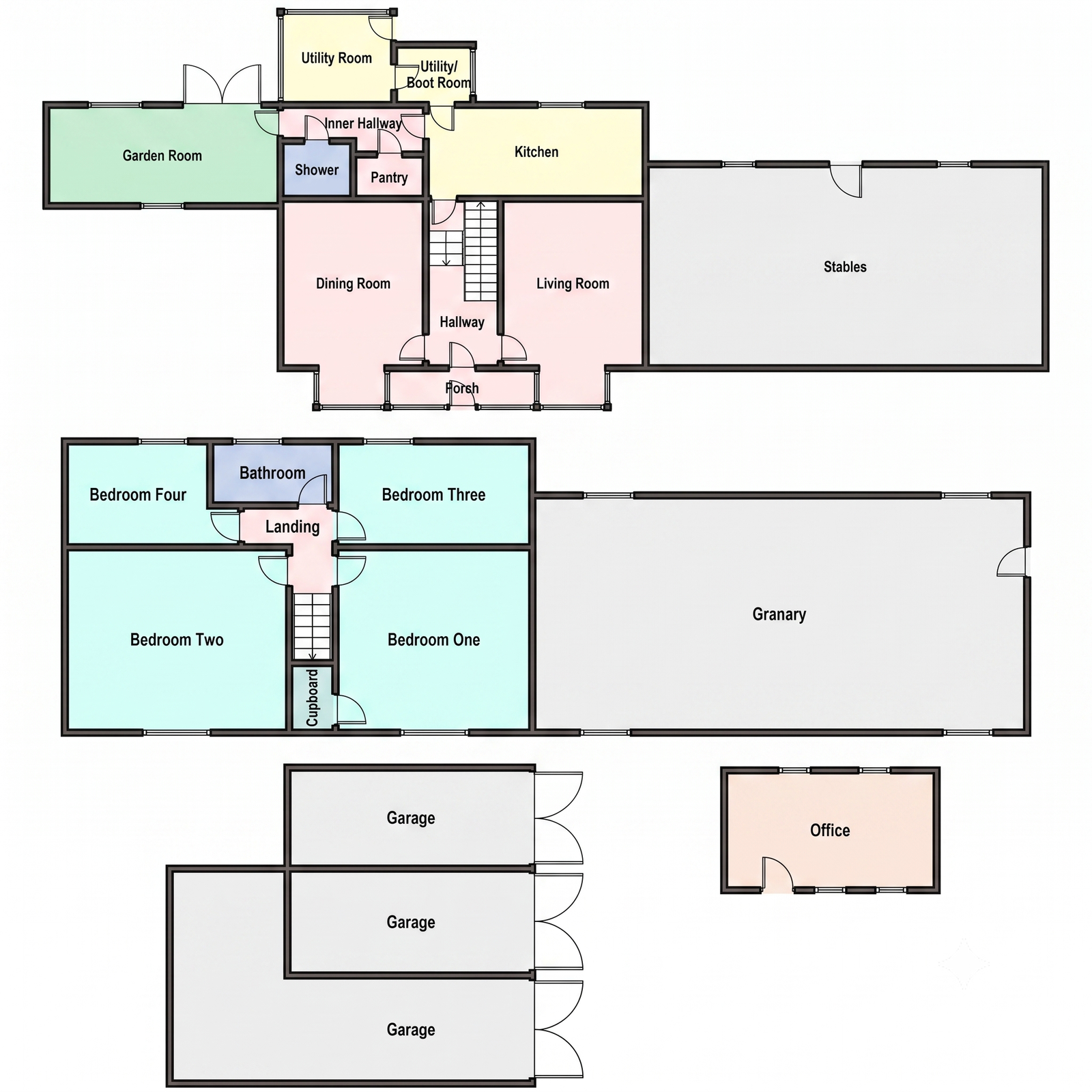 High Friarside Farmhouse, Burnopfield floorplan