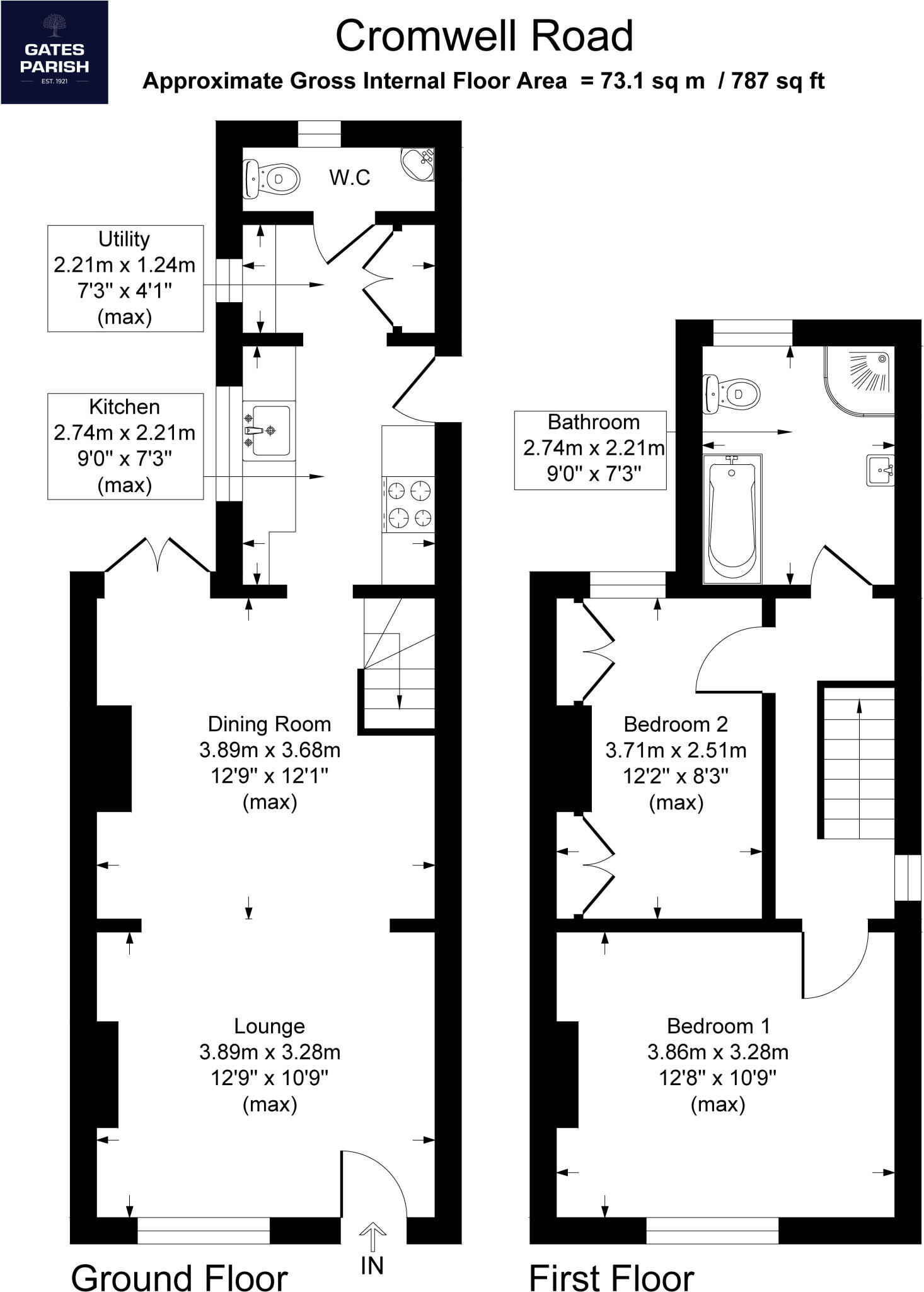 Cromwell Road, Warley, Brentwood, CM14 floorplan