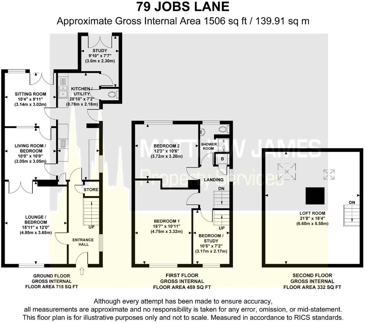Jobs Lane, Tile Hill, Coventry * MASSIVELY EXTENDED WITH THREE / FIVE BEDROOMS & LOFT ROOM * floorplan