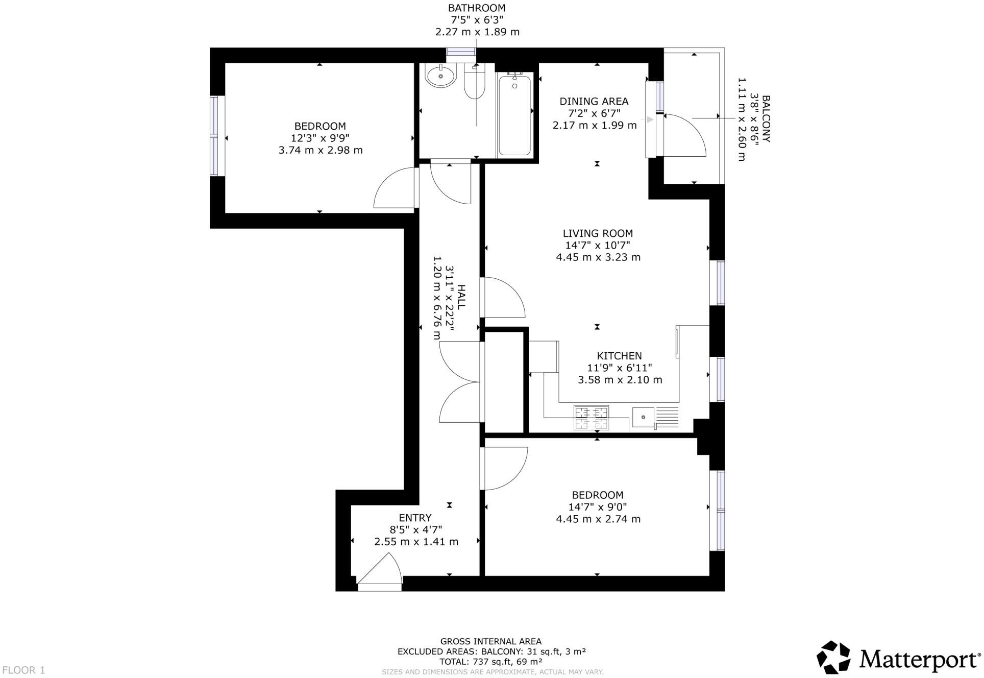 Hever Gardens, Ashford, TN23 5GN floorplan