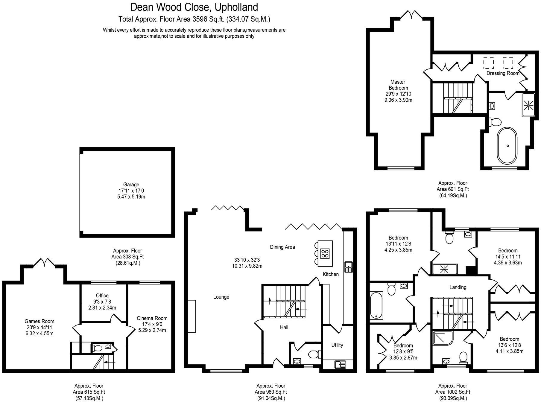 Dean Wood Close, Upholland, WN8 floorplan