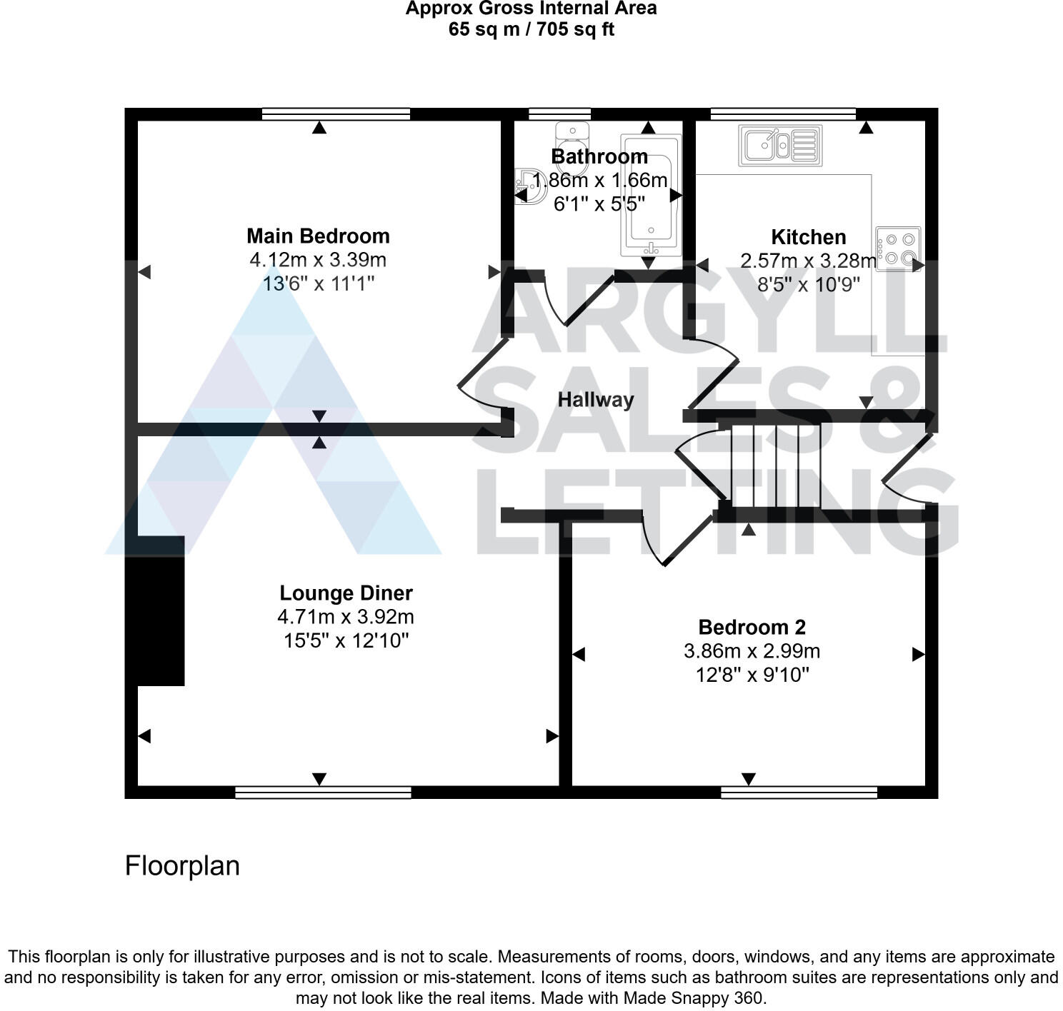 Dixon Avenue, Kirn, Dunoon, Argyll, PA23 floorplan